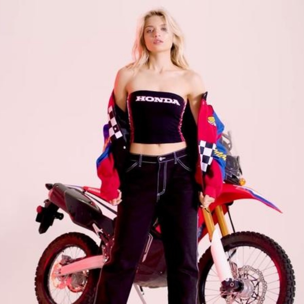 F21 x Honda Collection Striped Crop Tube Top - Picture 5 of 8